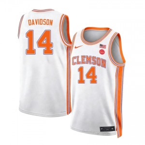 Men's Blake Davidson CFP Champs #14 Basketball NCAA Jersey| Full Stitched Team White Edition 42769235