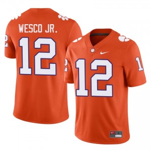 Clemson Bryant Wesco Jr. #12 University Jerseys|Jersey | Elite Stitched Men's Football Orange 17941832