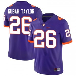 Authentic C.J. Kubah-Taylor #26 Clemson Purple College Jerseys|Jersey | Premium Embroidery Men's Football Gear 44081326