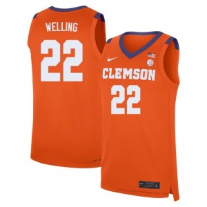 Men's Carter Welling Clemson Tigers #22 Basketball NCAA Jersey| Full Stitched Orange Edition 41768929