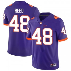 #48 Charlie Reed Clemson Tigers Jerseys|Jersey | Men's High School Football Purple Gameday Essential 65950107