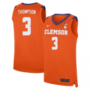 Authentic Chase Thompson #3 Clemson Tigers Orange College Jersey | Premium Embroidery Men's Hoops Gear 47624820