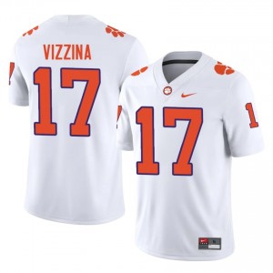 Men's Christopher Vizzina CFP Champs #17 Football NCAA Jerseys|Jersey| Full Stitched White Edition 49844344