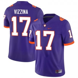 Christopher Vizzina #17 Clemson Football Men's Player Jerseys|Jersey | The Ultimate Tiger Purple 91358022