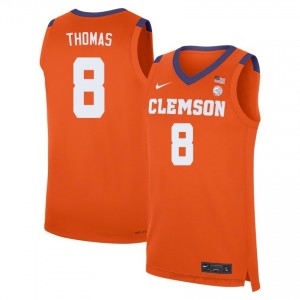 Men's Dallas Thomas Clemson Tigers #8 Basketball NCAA Jersey| Full Stitched Orange Edition 40994167