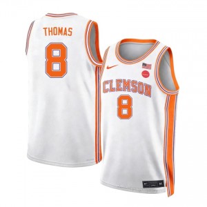 #8 Dallas Thomas CFP Champs Team Jersey | Men's High School Basketball White Gameday Essential 57032564