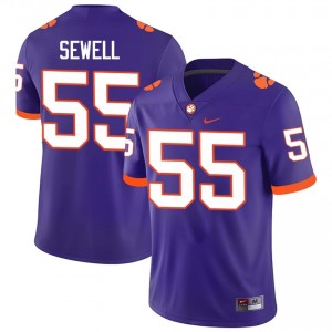 Authentic Harris Sewell #55 CFP Champs Purple College Jerseys|Jersey | Premium Embroidery Men's Football Gear 36742505