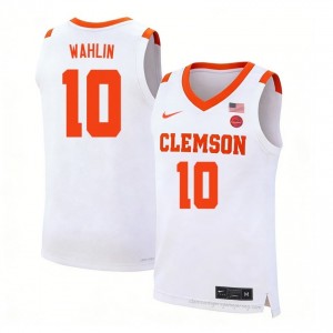 Jake Wahlin #10 Clemson Basketball Men's Player Jersey | The Ultimate Tiger White 65789085