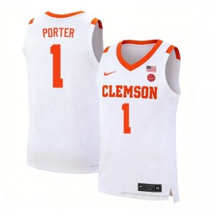 #1 Jestin Porter Clemson Jersey | Men's High School Basketball White Gameday Essential 44581442