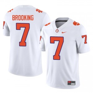 #7 Logan Brooking Clemson Tigers Jerseys|Jersey | Men's High School Football White Gameday Essential 95617440