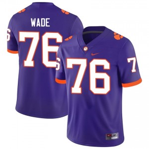 Authentic Mason Wade #76 Clemson Tigers Purple College Jerseys|Jersey | Premium Embroidery Men's Football Gear 99633406