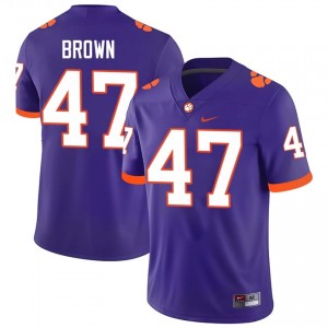 CFP Champs Sammy Brown #47 University Jerseys|Jersey | Elite Stitched Men's Football Purple 71857214