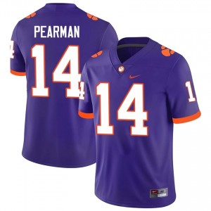 Clemson Trent Pearman #14 University Jerseys|Jersey | Elite Stitched Men's Football Purple 19074845