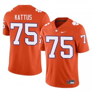 Clemson Tigers Tucker Kattus #75 University Jerseys|Jersey | Elite Stitched Men's Football Orange 11642139