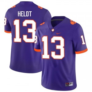 Authentic Will Heldt #13 Clemson Tigers Purple College Jerseys|Jersey | Premium Embroidery Men's Football Gear 11559906
