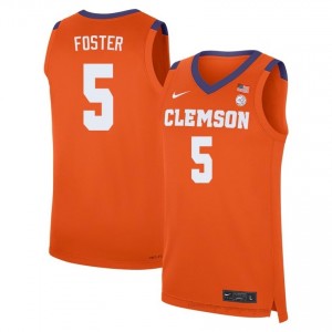 Zac Foster #5 Clemson Basketball Men's Player Jersey | The Ultimate Tiger Orange 23799166