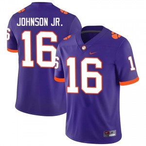 Men's Chris Johnson Jr. Clemson #16 Football NCAA Jerseys|Jersey| Full Stitched Purple Edition 62188743