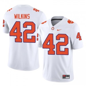 Men's Christian Wilkins CFP Champs #42 Football NCAA Jerseys|Jersey| Full Stitched White Edition 56489072