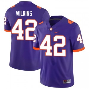 Christian Wilkins #42 Clemson Football Men's Player Jerseys|Jersey | The Ultimate Tiger Purple 89570415