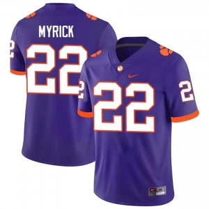 Clemson Tigers Corey Myrick #22 University Jerseys|Jersey | Elite Stitched Men's Football Purple 18275095