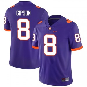 #8 Corian Gipson Clemson Tigers Jerseys|Jersey | Men's High School Football Purple Gameday Essential 61391881