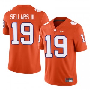 #19 Gordon Sellars III Clemson Tigers Jerseys|Jersey | Men's High School Football Orange Gameday Essential 86827416