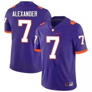Authentic Jeremiah Alexander #7 Clemson Purple College Jerseys|Jersey | Premium Embroidery Men's Football Gear 91779324