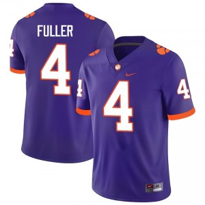 CFP Champs Steve Fuller #4 University Jerseys|Jersey | Elite Stitched Men's Football Purple 25613073