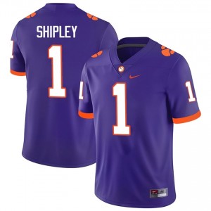 Men's Will Shipley Clemson Tigers #1 Football NCAA Jerseys|Jersey| Full Stitched Purple Edition 44986898