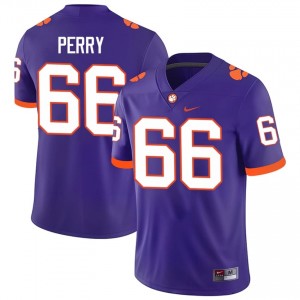 Clemson William Perry #66 University Jerseys|Jersey | Elite Stitched Men's Football Purple 23207972