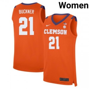 Authentic Ace Buckner #21 Clemson Tigers Orange College Jersey | Premium Embroidery Women's Hoops Gear 58802982