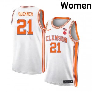 Ace Buckner #21 Clemson Team Basketball Women's Player Jersey | The Ultimate Tiger White 34938006