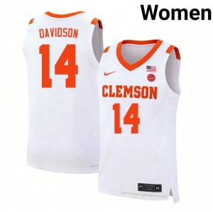 #14 Blake Davidson Clemson Jersey | Women's High School Basketball White Gameday Essential 82849696