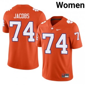 #74 Brayden Jacobs CFP Champs Jerseys|Jersey | Women's High School Football Orange Gameday Essential 16929617