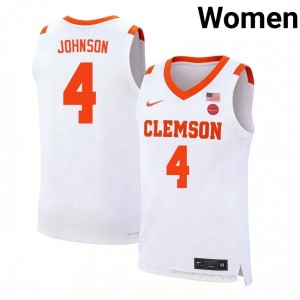 #4 Butta Johnson Clemson Jersey | Women's High School Basketball White Gameday Essential 44986093