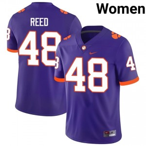 Women's Charlie Reed CFP Champs #48 Football NCAA Jerseys|Jersey| Full Stitched Purple Edition 99918895