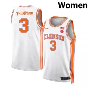 Authentic Chase Thompson #3 CFP Champs Team White College Jersey | Premium Embroidery Women's Hoops Gear 14175448