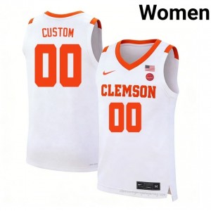 Custom #00 Clemson Basketball Women's Player Jersey | The Ultimate Tiger White 83532259