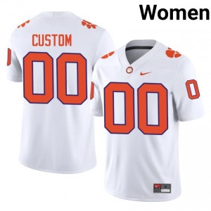 #00 Custom Clemson Jerseys|Jersey | Women's High School Football White Gameday Essential 76629621