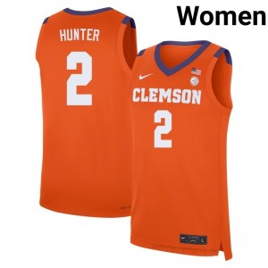 Women's Dillon Hunter Clemson Tigers #2 Basketball NCAA Jersey| Full Stitched Orange Edition 93384719