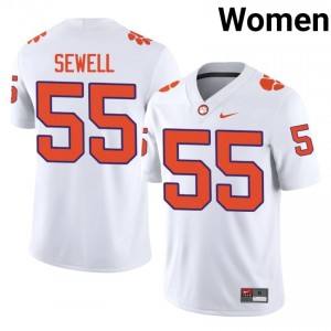Harris Sewell #55 Clemson Football Women's Player Jerseys|Jersey | The Ultimate Tiger White 80505442