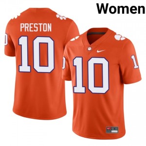 CFP Champs Juju Preston #10 University Jerseys|Jersey | Elite Stitched Women's Football Orange 33176787