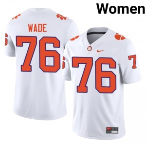 Mason Wade #76 Clemson Football Women's Player Jerseys|Jersey | The Ultimate Tiger White 59012280