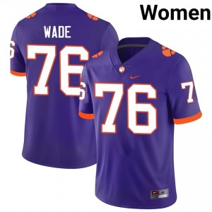 #76 Mason Wade CFP Champs Jerseys|Jersey | Women's High School Football Purple Gameday Essential 71586715
