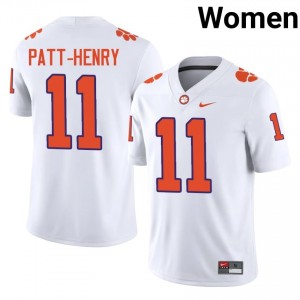 Clemson Tigers Olsen Patt-Henry #11 University Jerseys|Jersey | Elite Stitched Women's Football White 56799478