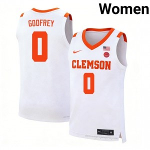 #0 RJ Godfrey Clemson Jersey | Women's High School Basketball White Gameday Essential 81968971