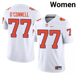 Women's Ronan O'Connell CFP Champs #77 Football NCAA Jerseys|Jersey| Full Stitched White Edition 82545974