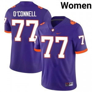 Ronan O'Connell #77 Clemson Football Women's Player Jerseys|Jersey | The Ultimate Tiger Purple 57442064