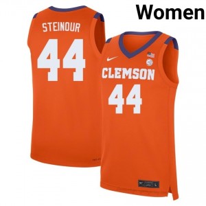 Women's Trent Steinour Clemson Tigers #44 Basketball NCAA Jersey| Full Stitched Orange Edition 43541436
