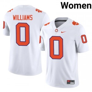 #0 Antonio Williams Clemson Tigers Jerseys|Jersey | Women's High School Football White Gameday Essential 80609984